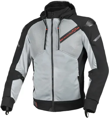 Produktbild von Macna Brero Motorrad Textiljacke, grau/schwarz, S