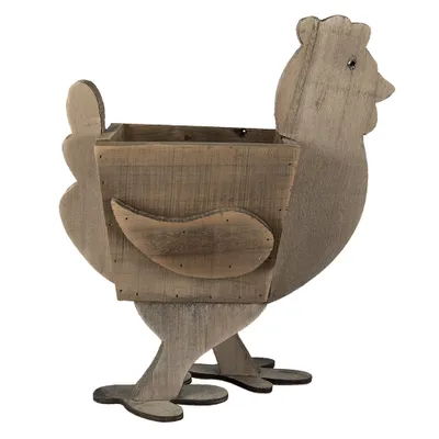 Zdjęcie produktu dla Clayre & Eef Doniczka Kurczak 35x18x40 cm Brązowe drewno