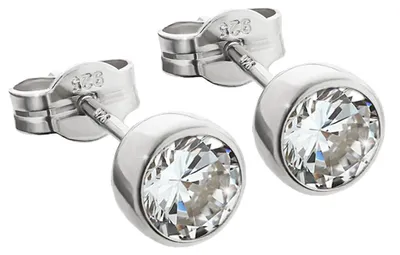 Produktbild von NKlaus PAAR Ohrstecker Silber 925er 5,5mm Cubic Zirkonia DAMEN HERREN KINDER 193