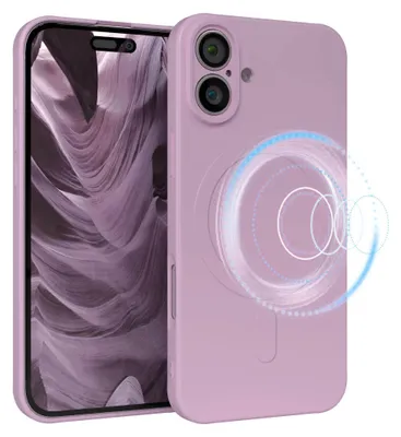 Produktbild von EAZY CASE - Silikonhülle magnetisch für Apple iPhone 16 Plus, Hülle Silikon, weich stoßfeste Magnet Handyhülle, Schutzhülle mit Kameraschutz, TPU Bumper in Lila