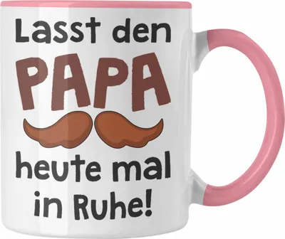 Produktbild von Trendation - Bester Papa Geschenk Vatertag Tasse mit Spruch Vater Geschenk von Sohn Papa Kaffeetasse (Rosa)