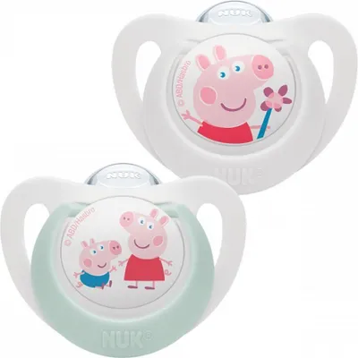 Produktbild von NUK Schnuller Peppa Pig Star 6-18 M. 2 Stück