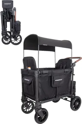Produktbild von Wonderfold W2 Luxe Pro KinderVan für 2 Kinder, Wonderfold:Jet Black
