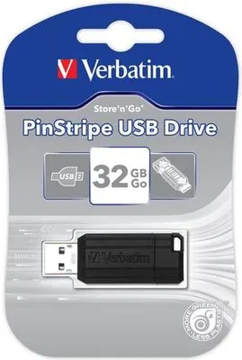 Produktbild von Verbatim 32GB PinStripe USB 2.0-Stick