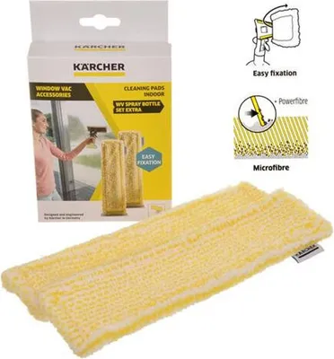 Produktbild von Mikrofaser-Klettverschluss-Pads für Karcher WV 2, WV 5, WVP10 Reiniger - Original Pads Set