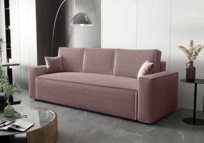 Produktbild von BEDANTE Sofa AMBRO Poso 27 mit Schlaffunktion Puderrosa Sofa mit Stauraum Bettkasten Wohnzimmersofa Couch Sofa Bettsofa Poso Bettkasten Bettcouch