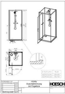 Produktbild von Hoesch 8629430.101401 DA nUnity Eckversion 900x900