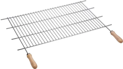 Produktbild von Sauvic 60x40 Cm Grill Mit Holzgriffen Silber  Silber One Size