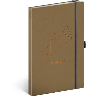 Produktbild von Tierkreis Notizbuch mit Gummiband liniert - Notizblock für Frauen Mädchen Herren - Tagebuch Journal Notebook für Schule und Arbeit (Schütze)