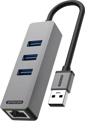 Obrázek produktu pro Adaptér Sitecom USB-A na Ethernet se 3 porty USB 3.0