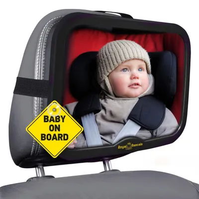 Imagen del producto de Espejo para bebés, irrompible, para el asiento trasero del coche, color , ideal para bebés y niños pequeños
