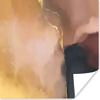 Produktbild von MuchoWow® Poster Abstrakt - Malerei - Pastell 50x50 cm - Wohnzimmerdekoration
