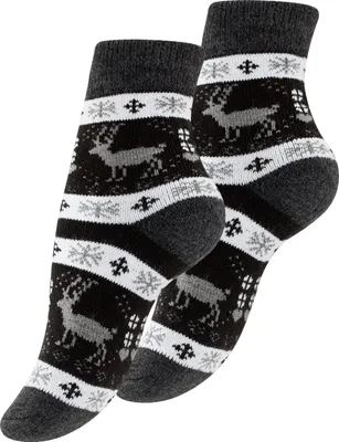 Produktbild von Yenita® 4 Paar Damen Thermosocken mit Innenfutter, Vollfrottee 35-38 schwarz