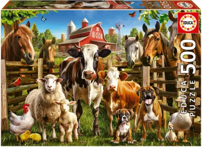 Productafbeelding van Puzzel van 500 stukjes: Boerderijvrienden