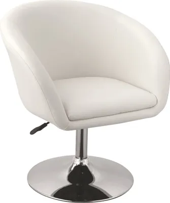 Produktbild von Clubsessel in WEISS höhenverstellbar Kunstleder Coctailsessel Loungesessel