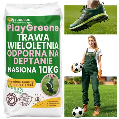 Zdjęcie produktu dla EcoDeco, uniwersalne nasiona trawy, samoregenerujące się, odporne na deptanie, 10 kg, do powierzchni 400 m²