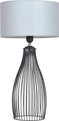 Produktbild von Light-Home Lampenschirm Tischlampe Modern - Tube - Elegante Nachttischlampe für Schlafzimmer Wohnzimmer - Tischleuchte E27 65x35 cm – Schwarz und Grau - Tube