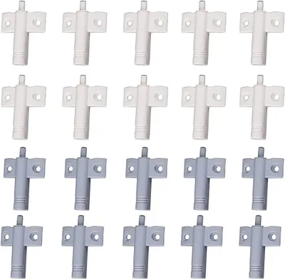 Produktbild von 20 Küchentürdämpfer, Schranktürschließdämpfer, Strahlschließdämpfer, sanft und geräuschlos schließende Dämpfer, Schranktür (Weiß+Grau)