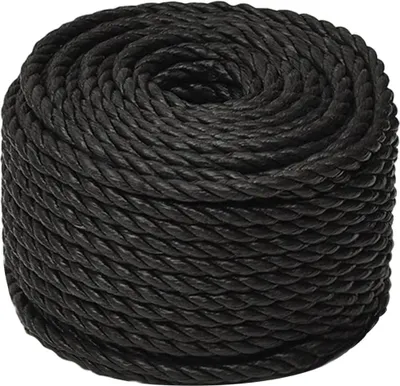 Obrázek produktu pro vidaXL Pracovní lano černé 10 mm 50 m Polypropylen
