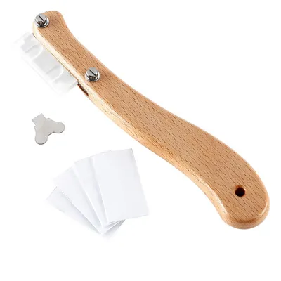 Produktbild von Brot Lahm, Teig Rasiermesser Werkzeug mit 5 Klingen, Brot Bäcker Cutter, Baguettemesser, Bäckermesser, Ritzmesser zum Einschneiden von Baguette, Gebogene Brotmesser, Teigmesser für DIY Brotteig