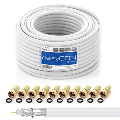 Obrázok produktu pre deleyCON MK1550, 20 m, F, F, Biela