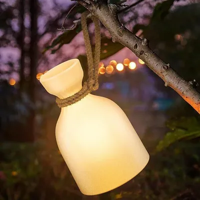 Produktbild von Tischlampe kabellos mit Fernbedienung, 8 Farben, LED Nachtlicht, dimmbar, Campinglampen, USB Nachttischlampe wasserdicht, ideal Dekoration für Zuhause
