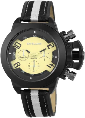 Produktbild von Excellanc Herrenuhr mit Kunstlederionsarmband