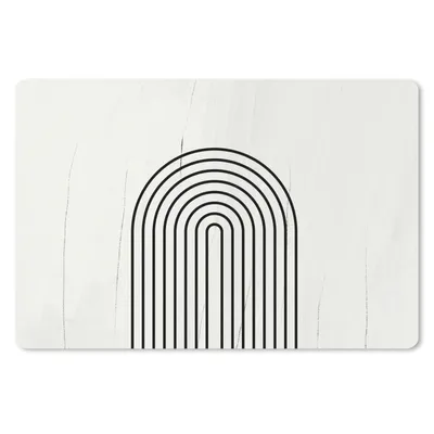 Produktbild von MuchoWow® Mauspad Mousepad Kunst - Design - Schwarz - Weiß 27x18 cm - Mousepads - Maus Mat - Pad - Mausunterlage - Büroartikel - Desk Matten