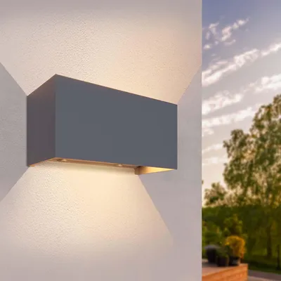 Produktbild von Ledvion - LED Wandleuchte - 9,5W - 3000K - IP54 - beidseitig - Anthrazit - Außenleuchte