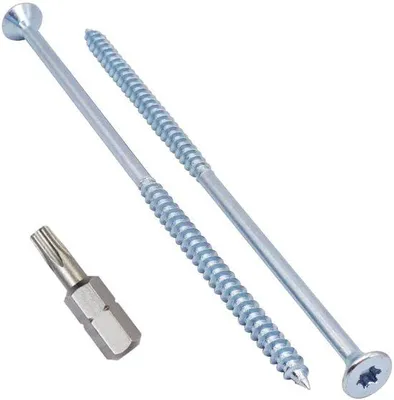 Immagine prodotto di Viti per legno - Supporti per viti per il fissaggio di strutture in legno - Diametro parziale della vite - 6,0 x 150 mm - Colore argento