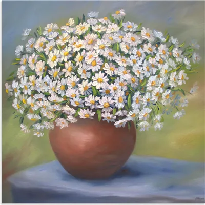 Produktbild von ARTland Wandbild Alu für Innen & Outdoor Margeriten Größe: 40x40 cm