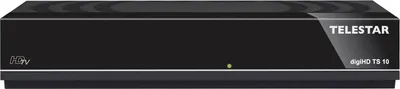 Produktbild von Telestar digiHD TS 10, Satellit, DVB-S, DVB-S2, AVI, DAT, MKV, MOV, MP4, MPG, RM, RMVB, VOB, MPEG1, MPEG2, MP4, WAV, BMP, GIF, JPEG, PNG, TIFF