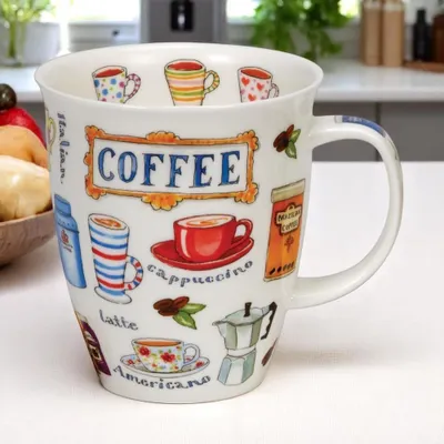 Produktbild von DUNOON Becher Nevis Coffee 480 ml Bone China Kaffeetasse 112 mm Teetasse 0,48l