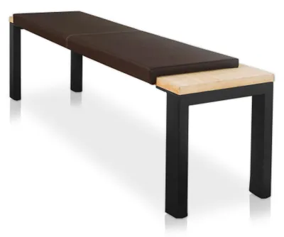 Produktbild von XXL Klemmkissen mit 1 Leiste, Sitzauflage Bank, weich gepolstert aus Kunstleder -  Germany, 3-Sitzer, Farbe:braun