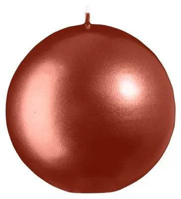 Produktbild von Kugelkerzen Metallic-Lack Matt Kupfer Copper Ø 10 cm, 6 Stück