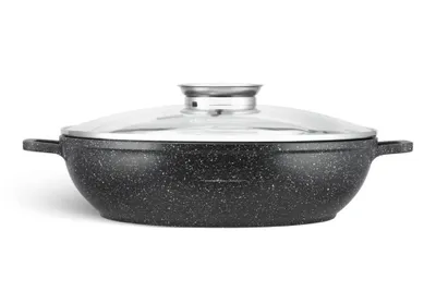 Produktbild von Topf-Set 10tlg. Schöne niedriger Töpfe mit Steinbeschichtung 5 verschiedenen Größen, 1.7L / 2.0L 2.6L / 3.3L / 3.9L, perfekte Geschenkidee