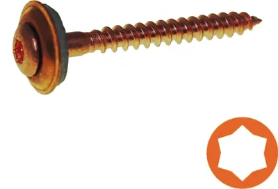 Produktbild von Spenglerschraube A2-verkupf. 4,5x35 mm, Scheibe Ø15 mm / Pck a 100 St