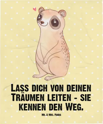 Produktbild von Mr. & Mrs. Panda Babydecke Plumplori Glücklich - Gelb Pastell - Geschenk, Erstlingsdecke, Lustige Sprüche, Niedlich, Glück, Schlummerdecke, Fleecedecke, Kinderdecke