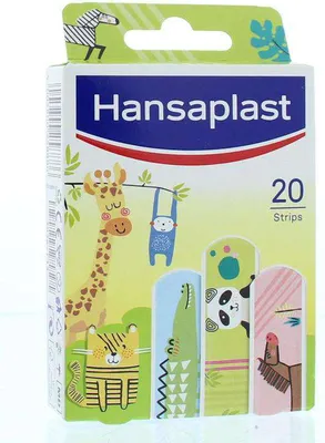 Produktbild von Hansaplast Kids Animal, 1,9 x 7,2 cm, Rechteckig, Mehrfarbig, 20 Stück(e)