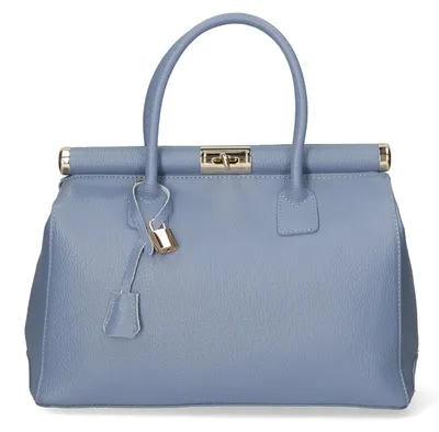 Productafbeelding van Aleria Handtas Dames Echt Leer Wit Italy Bianco UNICA 35x26x16 cm
