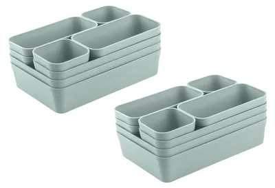Produktbild von Gariella 2 x Schubladen Organizer 8-teilig Pastellgrün