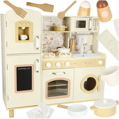 Productafbeelding van Creative Corner: Houten keukenkraan voor kinderen met geluid en licht, 90 cm