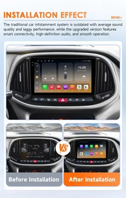 Productafbeelding van Autoradio 9 Inch Dubbel Din - Android 13 Besturingssysteem - 4x50W Vermogen - Voor Fiat Doblo 2015-2019 - Touchscreen Multimedia Speler