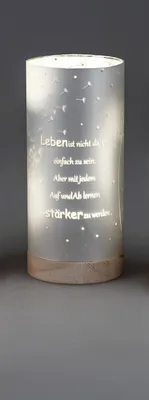 Produktbild von Frühlingsdekoration 1 Stück Deko-Licht 20cm mit Spruch und Timer
