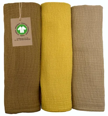 Productafbeelding van Set van 3 baby spuugdoeken - Organisch katoen - 60 x 30 cm - Absorberend