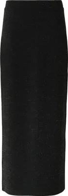 Produktbild von Comma Slim Fit Rock Grau/Schwarz Größe 36 aus Jersey mit Glitzergarn und Beinschlitz