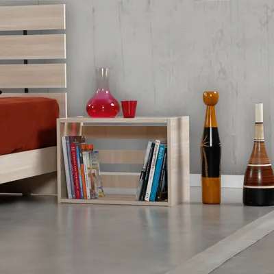 Produktbild von Skye Decor, Fuga - Oak, Nachttisch, Eiche, 100 % MELAMINBESCHICHTETE SPANPLATTEN, 60 x 33 x 43 cm