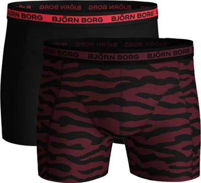 Produktbild von Björn Borg - Herren - 2er-Pack Boxershorts Von 2Tiger - Bunt/Rot/Schwarz - Gr. S