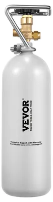 Productafbeelding van VEVOR CO2-tank (2 kg): CO2-fles van gelegeerd staal, met grijze coating, gasfles voor tappunten van bierfusten