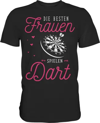 Produktbild von Dart Mädchen Dartspielerin Frauen Darts T-Shirt – Black / 4XL